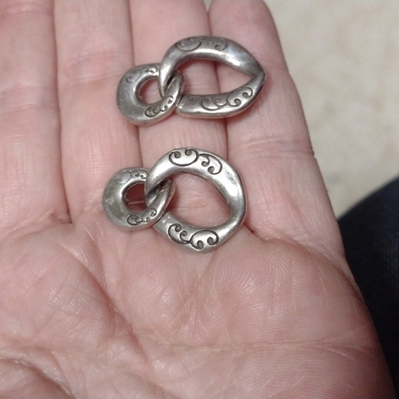 Brighton Jewelry - ❤️ Brighton Double Round Linx Silver plated Earrings, Retired